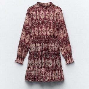 Metallic thread printed mini dress from Zara ( M)